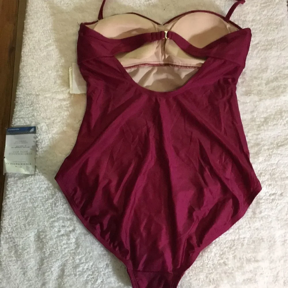 Merona Women’s Shirred Bandeau One Piece F…